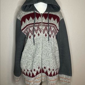 Esprit Wool Womens Hooded Jacket Size XL